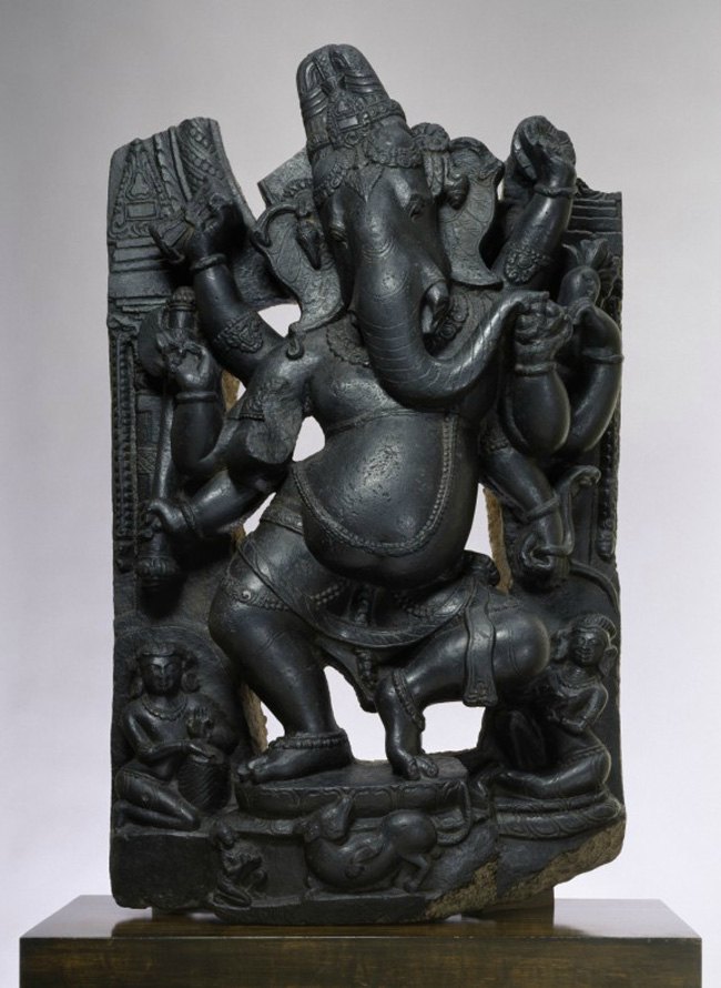 印度，象头神，11世纪上半叶，白云母黑云母片岩，沃尔特斯艺术博物馆