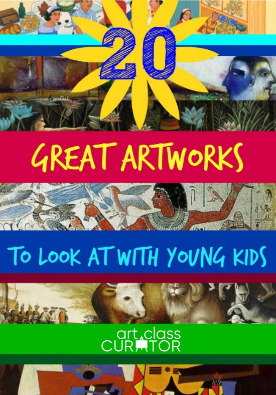 伟大的艺术作品和年轻的孩子