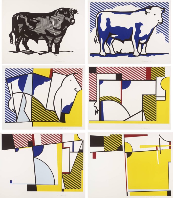 如何教授抽象艺术，抽象概念，罗伊·利希滕斯坦，公牛系列，1973抽象艺术项目