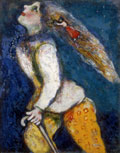 马克·夏加尔，《追逐的少女》，约1927-28年