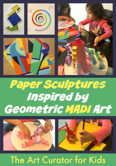 儿童艺术策展人-受几何MADI艺术启发的纸雕塑-儿童文化艺术