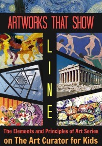 儿童艺术策展人-展示线条的艺术作品-艺术的元素和原则- 300
