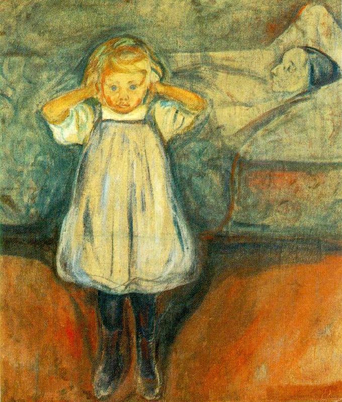 爱德华·蒙克，《死去的母亲》，约1900年爱德华·蒙克的《尖叫》美术课
