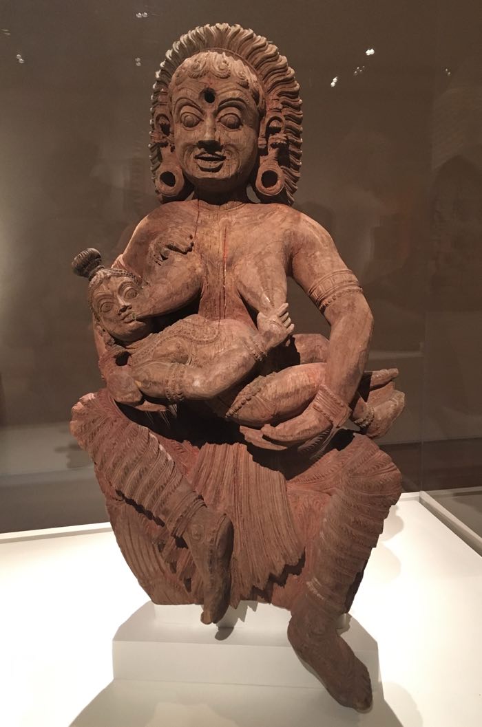 婴儿克里希纳杀死食人魔普塔纳，印度，17世纪