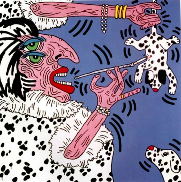 狗在艺术——Keith Haring,克鲁拉·维尔,1984年