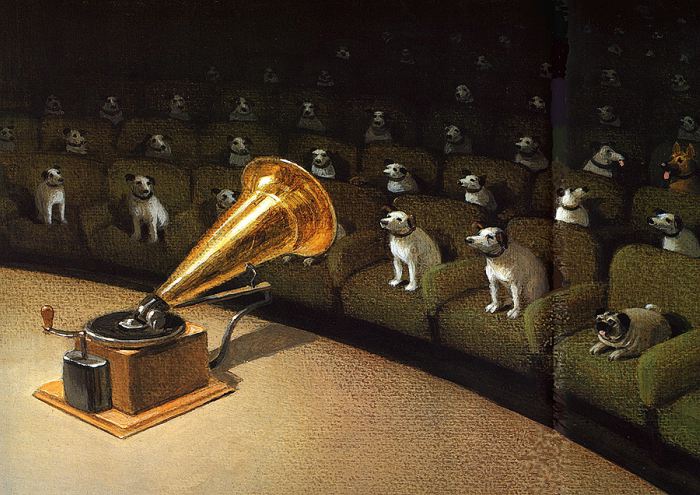 狗在艺术——迈克尔•索主人的声音