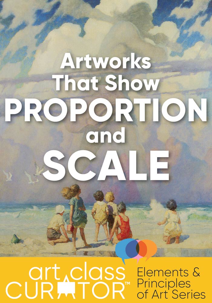 艺术的元素和原则-艺术作品在艺术和规模中显示比例