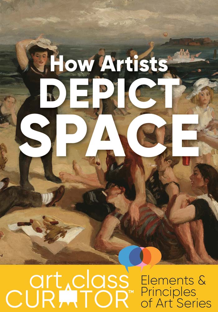 The Art Curator for Kids - How Artists Depict Space - Masterpiece Monday - John Sloan , South Beach Bathers, 1907-1908, Art Lessons for Kids - Elements of Art Lessons