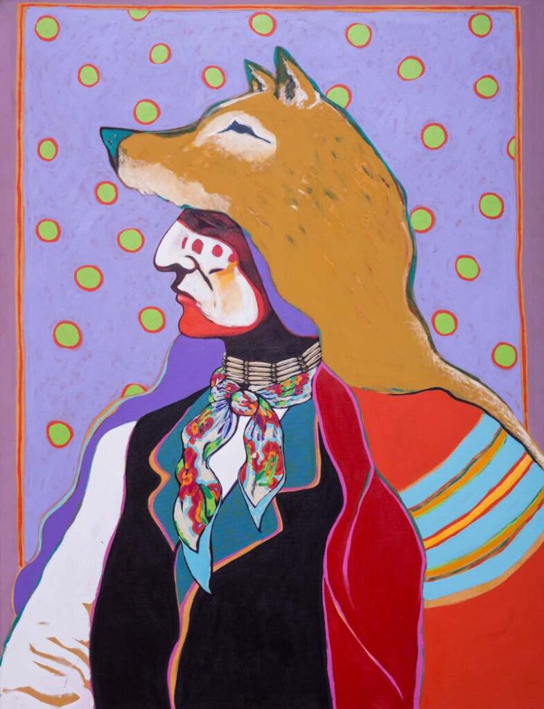 T.C.加农，他的头发像河流一样流动，1973-1977，美国土著当代艺术家